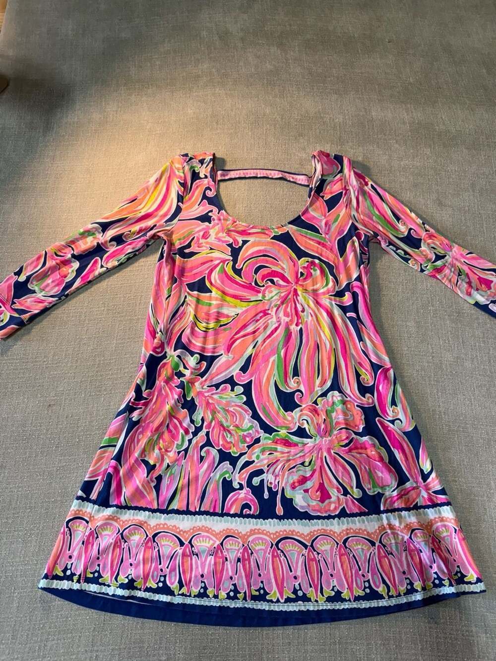 Lilly Pulitzer Bailee Knit Long Sleeve Open Back Dress